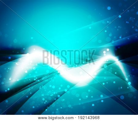 Shiny wave, magic light efffect abstract background