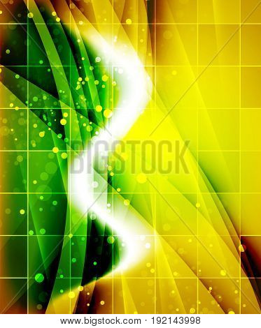 Shiny wave, magic light efffect abstract background