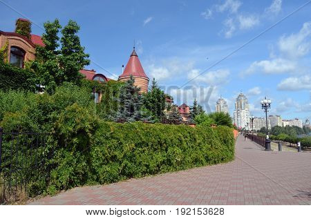 Modern residential area Obolon..June 21 ,2017 in Kiev, Ukraine