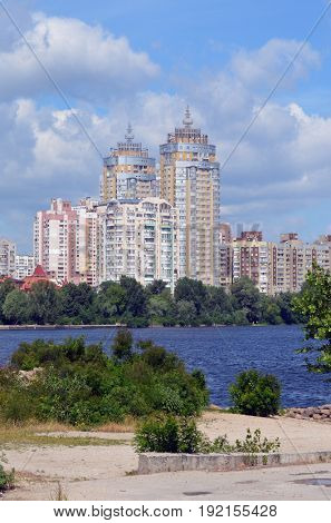 Modern residential area Obolon..June 21 ,2017 in Kiev, Ukraine