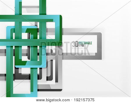 Rectangle tube elements, 3d background