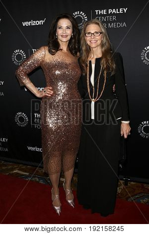 NEW YORK - MAY 17: Lynda Carter (L) and Lindsay Wagner attend The Paley Honors: Celebrating Women in Television at Cipriani Wall Street on May 17, 2017 in New York City.
