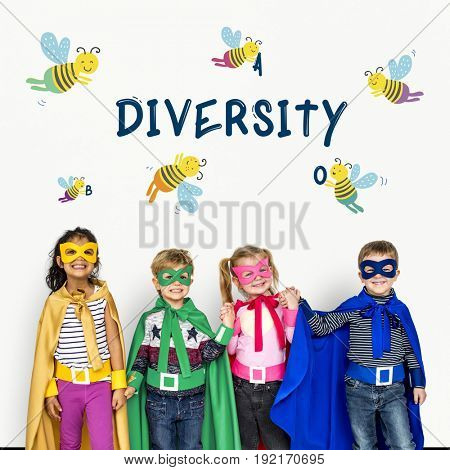 Kids Children Friendship Together Team Bee Graphic