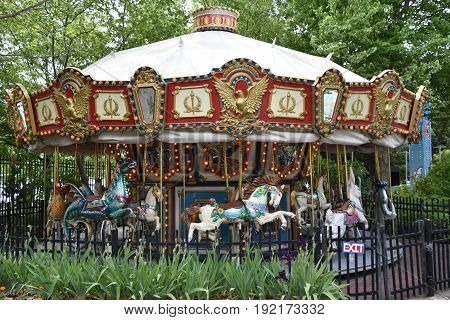 CAMDEN, NJ - MAY 6: Camden Childrens Garden in Camden, New Jersey, as seen on May 6, 2017. This venue was created in 1999 and is designed for children and families.