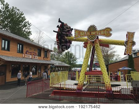 MIDDLEBURY, CT - MAY 27: Quassy Amusement Park in Middlebury, Connecticut, as seen on May 27, 2017. It has been a staple in Connecticut entertainment for over 100 years.