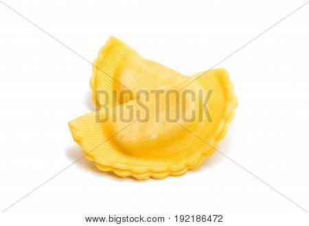Ravioli homemade food isolated on white background