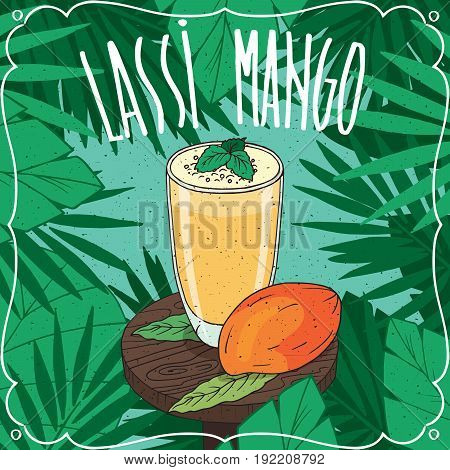 Mango Indian Drink Lassi With Fresh Juice
