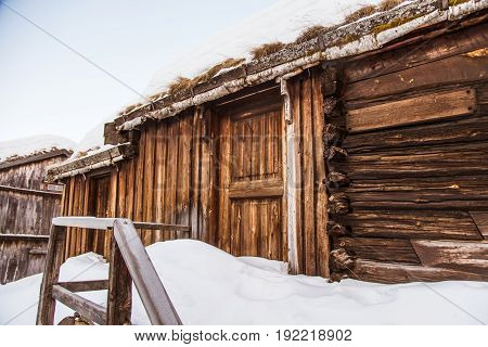 A Beautiful Historic Street Of A Small Norwegian Town Roros