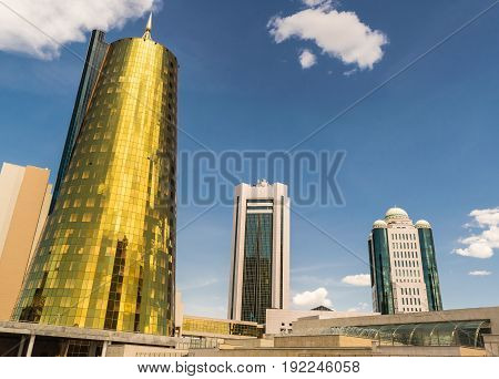Astana Kazakhstan June 11, 2017.those Government Buildings The Central Jutland Area Of Kazakhstan Is