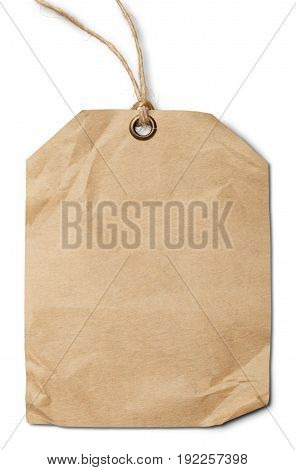 Label blank price white background paper space