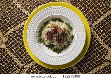 Dried Meat With Rice - Traditional Bahia Food