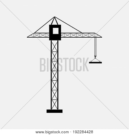 silhouette of a construction crane construction of buildings the icon cranes tower cranes fully editable image