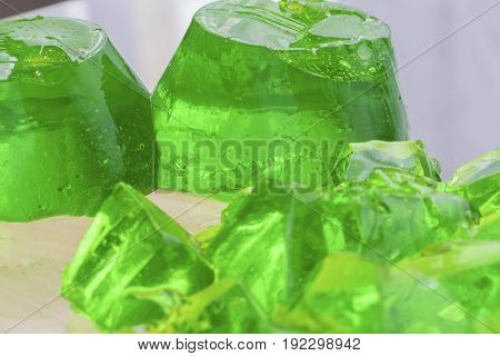 Jello. Food. Dessert. Closeup. Macro. Selective focus