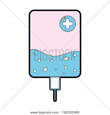 transfusion with medicament to clinc element vector illustration