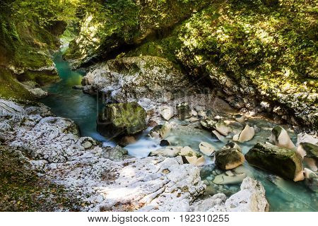Martvil Canyon, Georgia, Kutaisi. River, Lakes, Waterfalls.