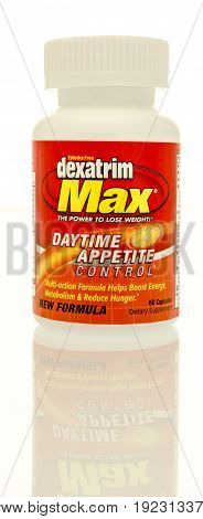 Winneconne WI - 4 June 2017: A bottle of Dexatrim Max daytime appetite control an isolated background