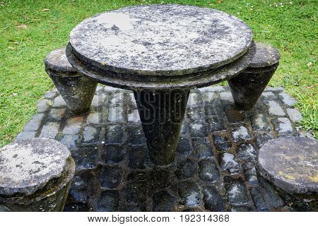 Seating On Pico Vermelho's Viewpoint On The Coast Of Sao Miguel Island