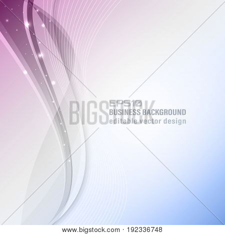 Abstract Wavy Vector Background With Glitter. Business Background.