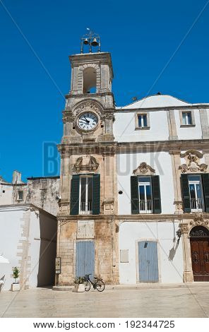 Clocktower of Martina Franca. Puglia. Southern Italy.
