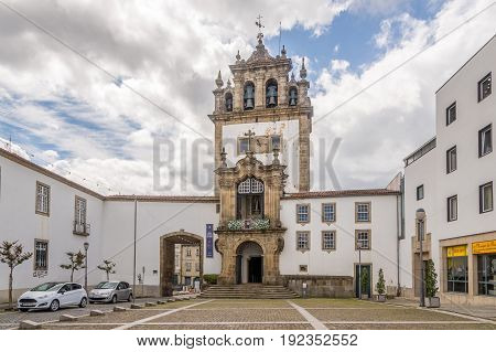 BRAGA,PORTUGAL - MAY 14,2017 - View at the chapel of Nossa Senhora da Torre in Braga. Braga was under the Roman Empire known as Bracara Augusta.