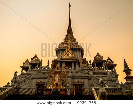 Wat Trimitr Vityaram, it's located near china town, Bangkok Thailand