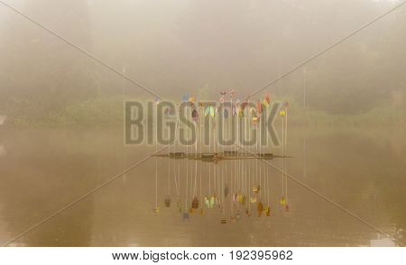 a foggy morning in the park of Boeblingen