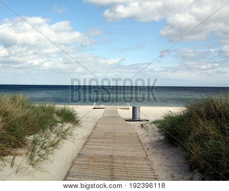 Beach at Marielyst on the Baltic Sea on the island Falster. Denmark
