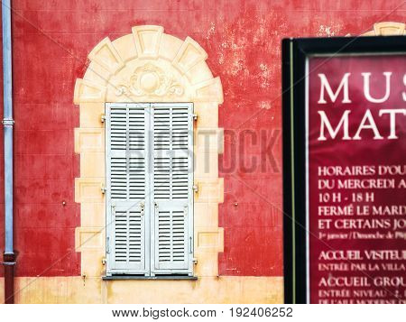 Wall Of Musee Matisse (matisse Museum) In Nice