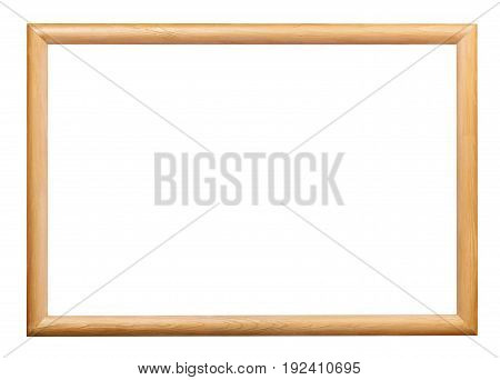 Wooden Simple Narrow Picture Frame Isolated