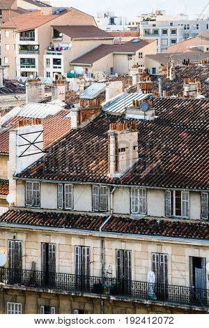 Above View Of Apartment House In Marseilles