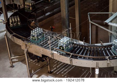 Bottle Beer Production new modern factory red color