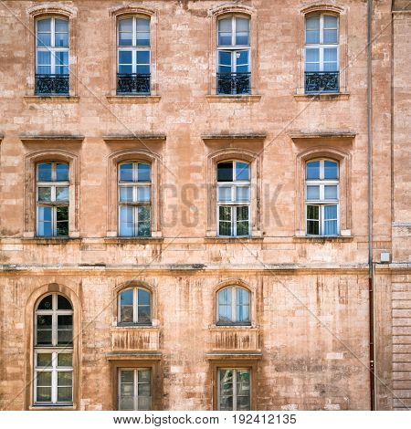 Wall Of Apartment House In Marseilles City