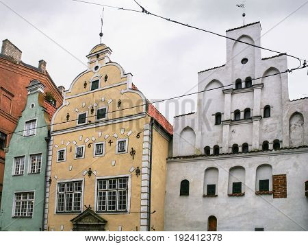 Three Medieval Houses (the Three Brothers) In Riga