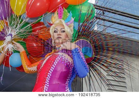 Drag Queen In Gay Pride Parade Sao Paulo 21St