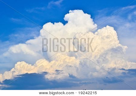 Blå himmel.