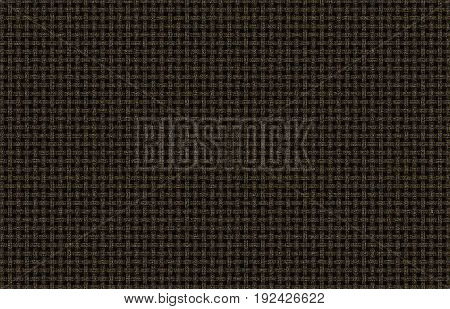 Repeated braiding of horizontal and vertical stripes creates a 3-D basket weave woven pattern in green with lighter highlights on red background.