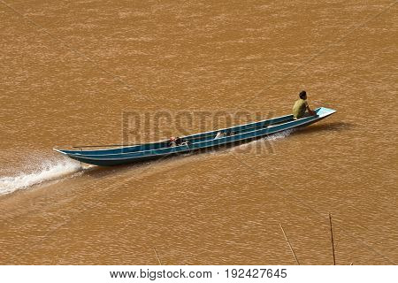 Landscape of Nong Khiaw and Ou river, Laos southeast asia