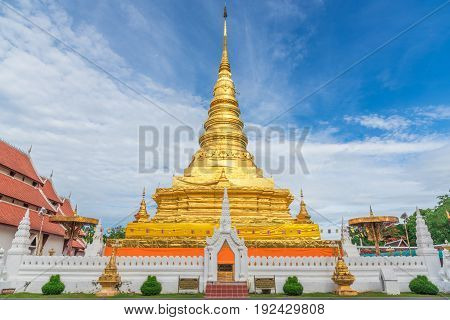 Wat Phrathat Chae Haeng temple at  Nan province, Thailand.