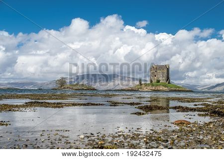 The historic castle Stalker in Argyll, Scotland
