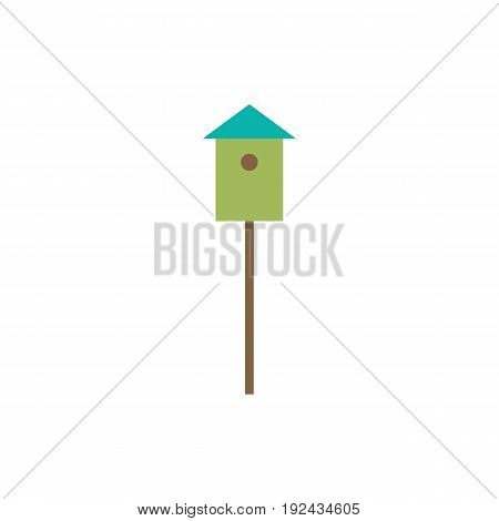 Birdhouse icon in flat style for web infographics and creative design. Vector illustration