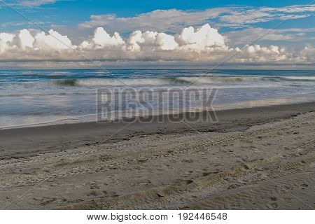 Waves coming into the shore at Myrtle Beach