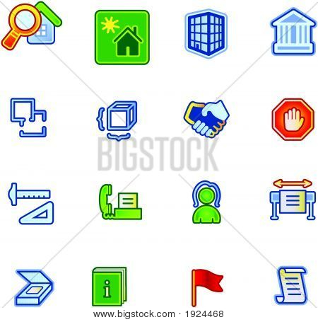 Colourful Building Icons