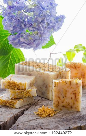 Homemade Calendula Natural Herbal Soap