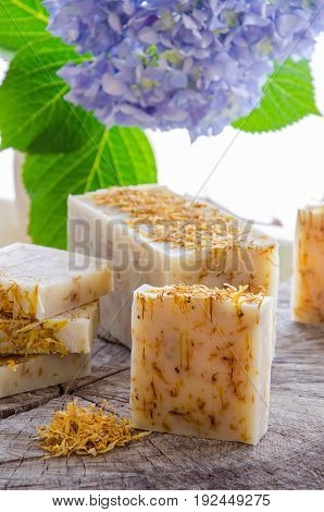 Homemade Calendula Natural Herbal Soap