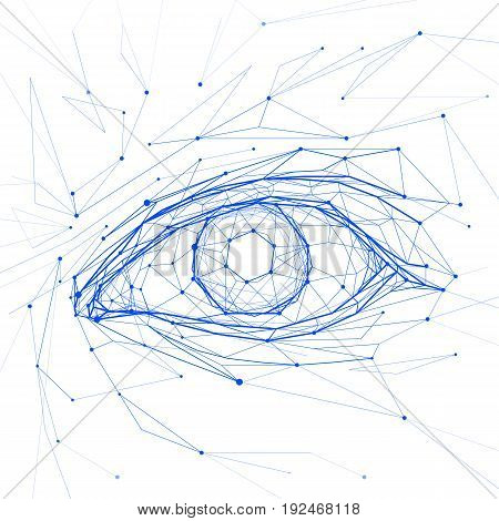 Eye web icon. Silhouette eye. Eye isolated on background