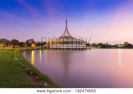 Bangkok city Rama9 public park Thailand destination landmark