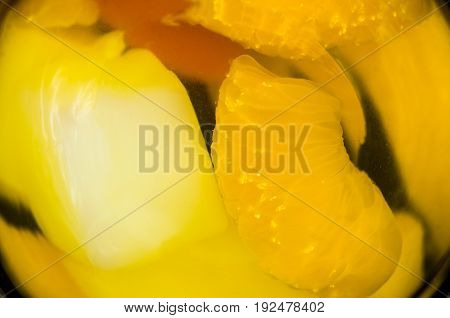 various fruit jelly mix on black background