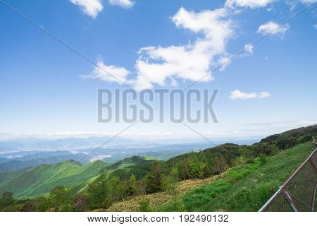 Beautiful landscape mountain view of Utsukushigahara is one of the most important and popular natural place in Nagano Japan.