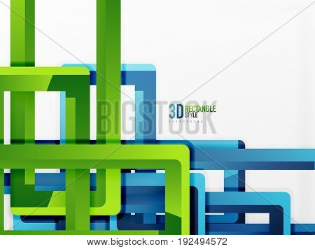 Rectangle tube elements, 3d background