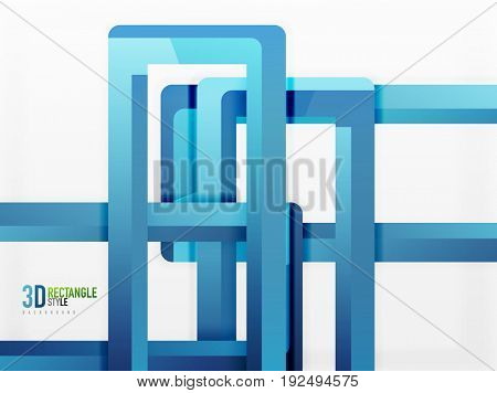 Rectangle tube elements, 3d background